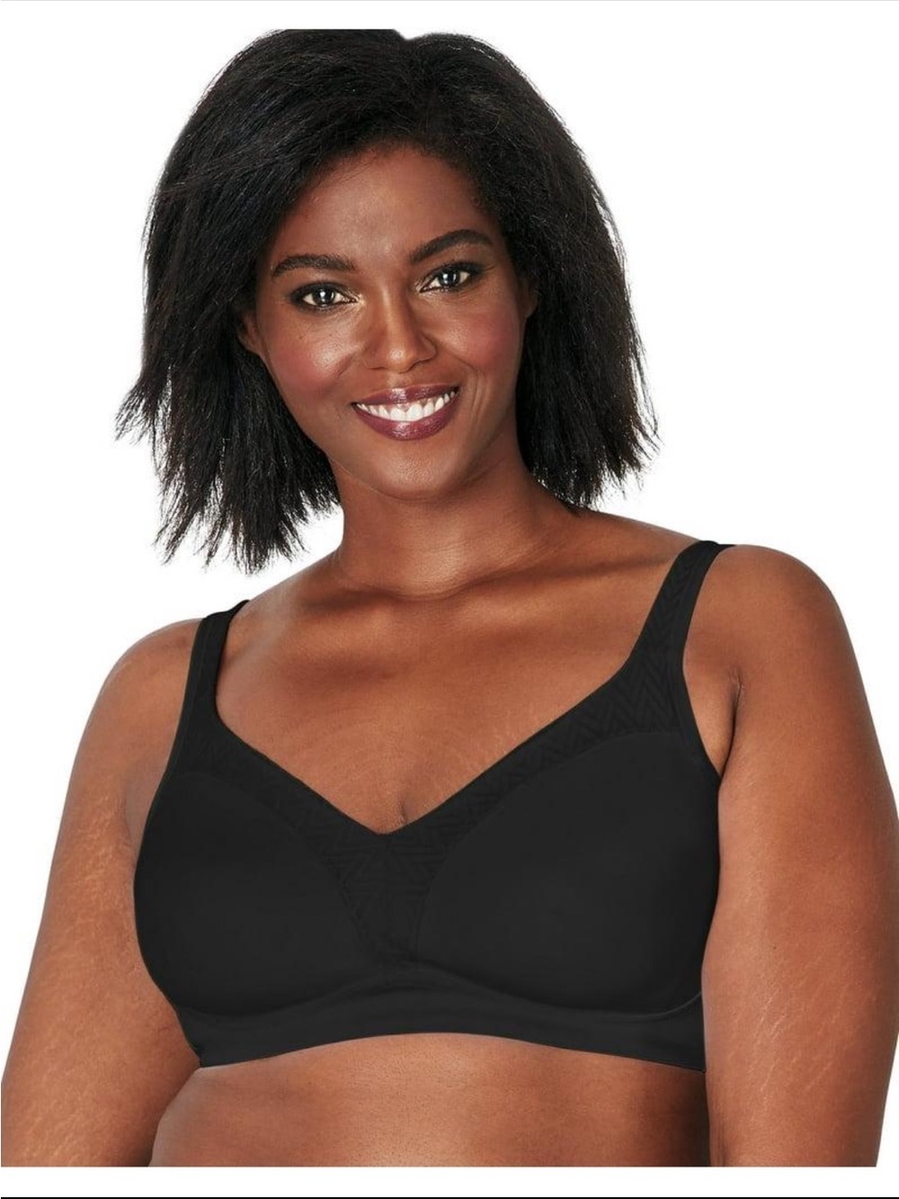 NWT Playtex 18 Hour Bounce Control Wirefree Bra Black 36DD